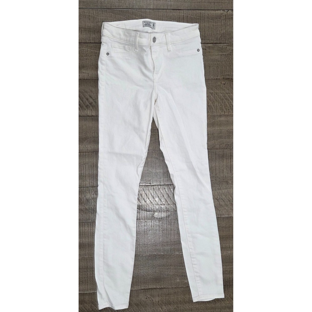 Womens Abercrombie & Fitch White Harper Low-Rise Super Skinngy Jeans 24 (00 Reg)